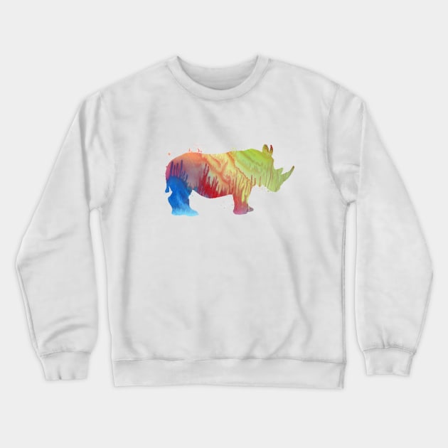 Rhino Crewneck Sweatshirt by TheJollyMarten